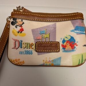 Disney World Retro Zip Wristlet by Dooney & Bourke W/Keychain #3